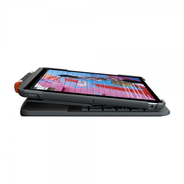 Logitech iPad 10.2 (7./8./9. sukupolvi) näppäimistökotelo Slim Folio, pohjoismainen harmaa