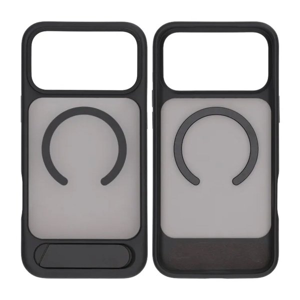 Rvelon iPhone 17 Pro Max -kuori jalustalla MagSafe Musta