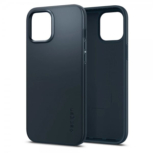 Spigen iPhone 12 Pro Max Kuori Thin Fit Metal Slate