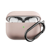 KeyBudz AirPods Pro -kotelo, PodSkinz HyBridShell Series -avaimenperäkotelo, pastellinroosa