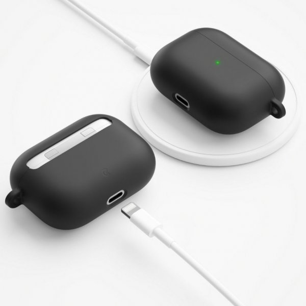 KeyBudz AirPods Pro -kotelo PodSkinz HyBridShell Series Keychain Case, musta