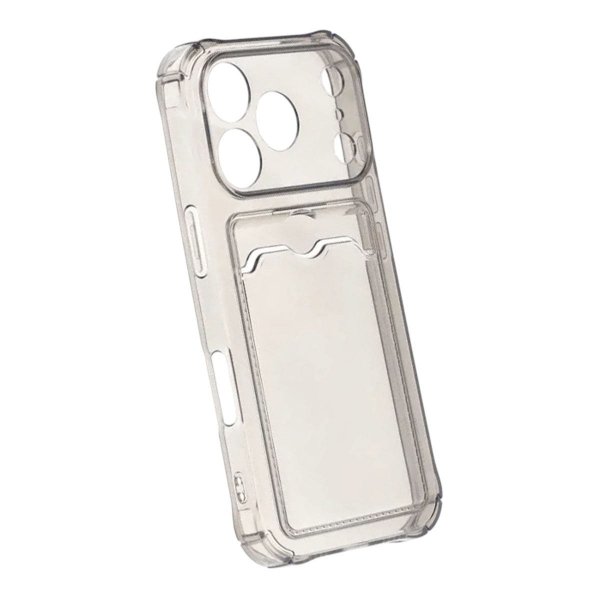 iPhone 17 Pro Kuori Korttipidike Läpinäkyvä Musta