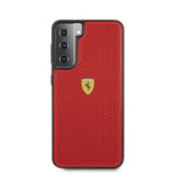 Ferrari Samsung Galaxy S21 Plus -kuori, logo, perforoitu, punainen