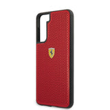 Ferrari Samsung Galaxy S21 Plus -kuori, logo, perforoitu, punainen