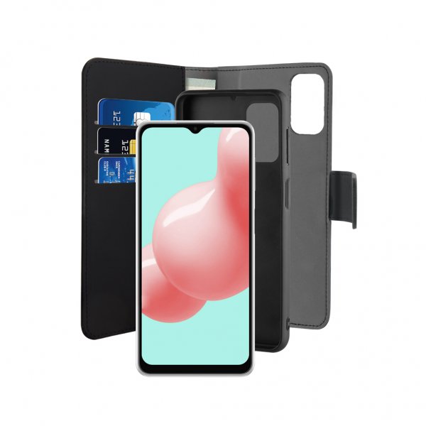 Puro Samsung Galaxy A32 5G Lompakkokotelo irrotettava 2-in-1 musta