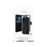 Puro Samsung Galaxy A32 5G Lompakkokotelo irrotettava 2-in-1 musta