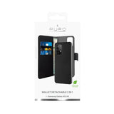 Puro Samsung Galaxy A52/A52s 5G Lompakkokotelo Irrotettava 2-in-1 Musta