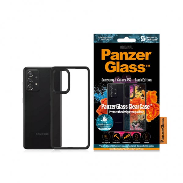 PanzerGlass Samsung Galaxy A52/A52s 5G Suojakuori ClearCase Black Edition