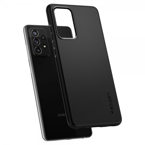 Spigen Samsung Galaxy A72 Kuori Thin Fit Musta