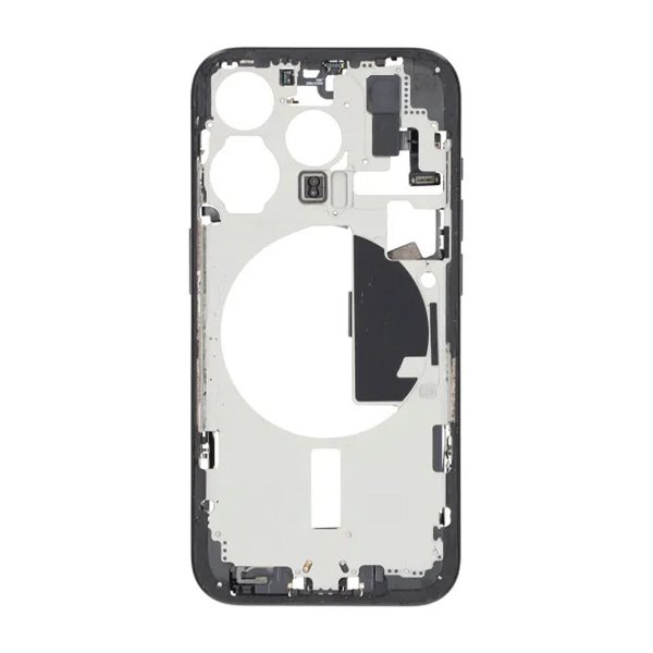 Keskirunko pikkutarvikkeineen iPhone 15 Prolle - Musta titaani OEM