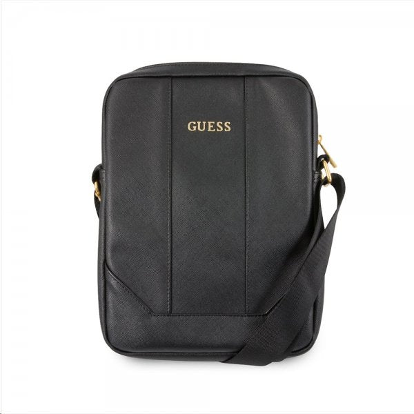 Guess Väska Saffiano Tablet Bag 10 tuumaa Musta