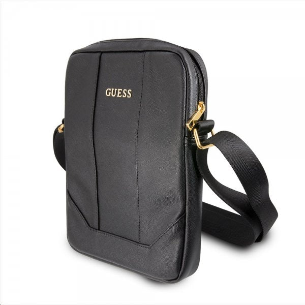 Guess Väska Saffiano Tablet Bag 10 tuumaa Musta
