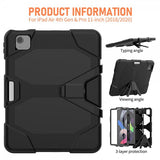 iPad Air 10.9 (sukupolvi 4/5) Suojakotelo Heavy Duty Armor Musta