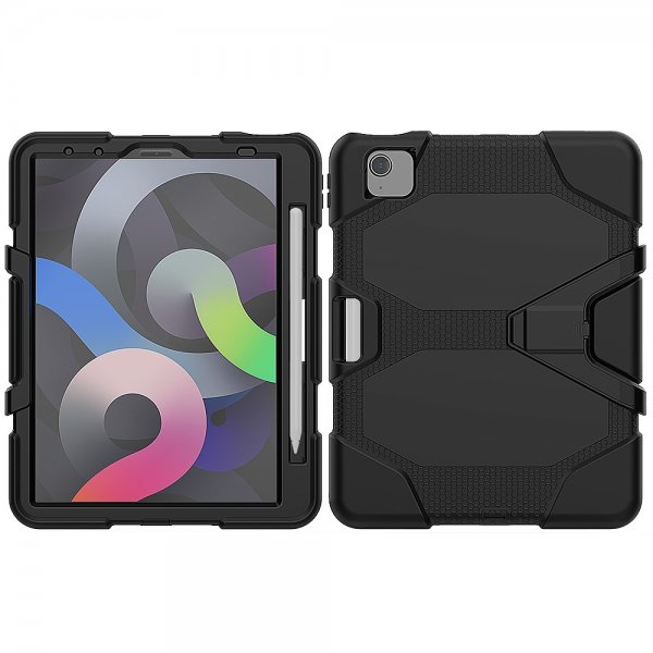 iPad Air 10.9 (sukupolvi 4/5) Suojakotelo Heavy Duty Armor Musta