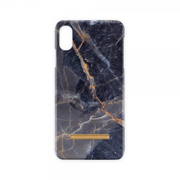 Onsala iPhone Xs Max -suojakuori Fashion Edition, harmaa marmori