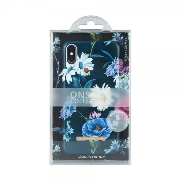 Onsala iPhone Xs Max -suojakuori, Fashion Edition, Poppy Chamomile