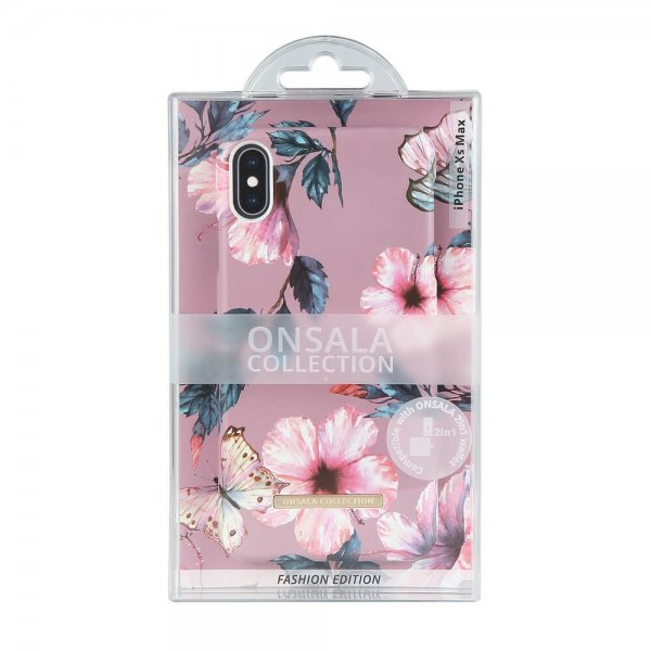 Onsala iPhone Xs Max -suojakuori Fashion Edition Dusty Pink Viol