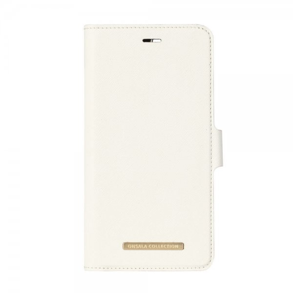 Onsala iPhone 6/6S Plus/iPhone 7 Plus/iPhone 8 Plus -suojakotelo, Fashion Edition, irrotettava kuori, Saffiano, valkoinen