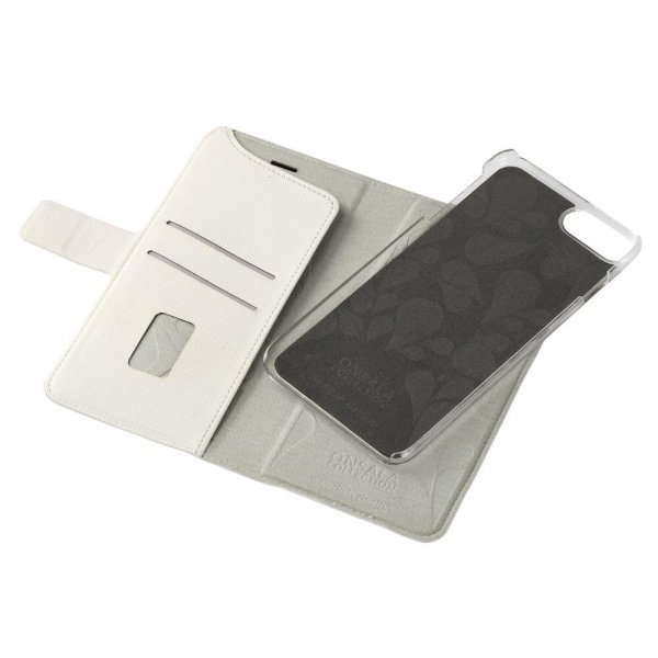 Onsala iPhone 6/6S Plus/iPhone 7 Plus/iPhone 8 Plus -suojakotelo, Fashion Edition, irrotettava kuori, Saffiano, valkoinen