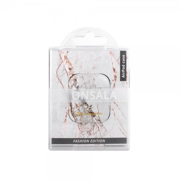 Onsala AirPods 1/2 Kuoret Fashion Edition White Rhino Marble