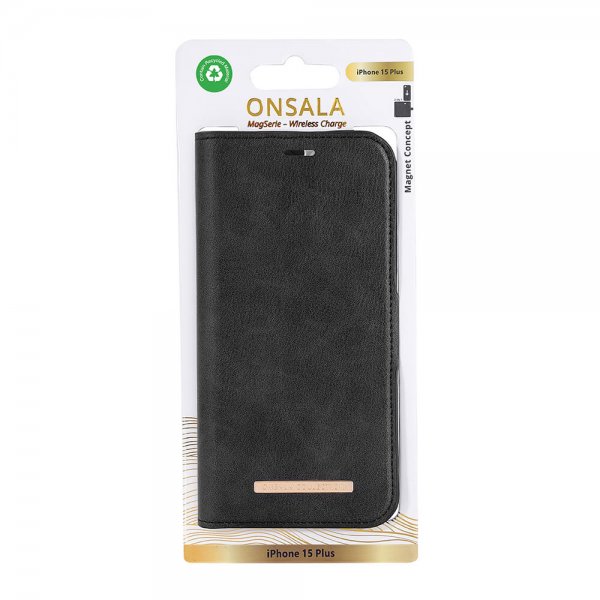 Onsala iPhone 15 Plus -kotelo MagSeries irrotettava kuori musta