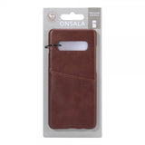 Onsala Samsung Galaxy S10 Plus -suojakotelo korttipaikalla, ruskea