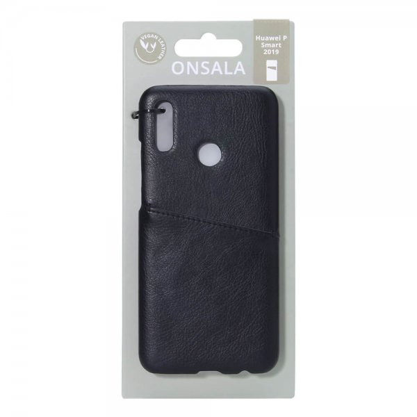 Onsala Huawei P Smart 2019 Kuori, jossa korttipaikka, musta