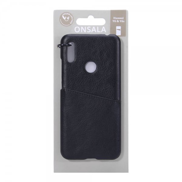 Onsala Huawei Y6 2019 Kotelo korttipaikalla Musta