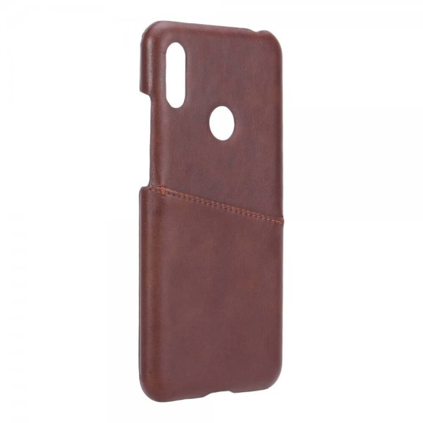 Onsala Huawei Y6 2019 Kuori, jossa korttipaikka, ruskea