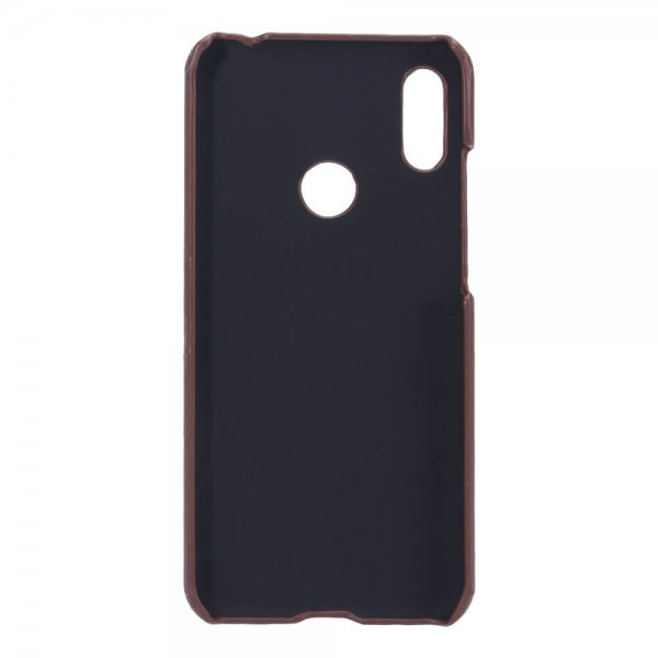 Onsala Huawei Y6 2019 Kuori, jossa korttipaikka, ruskea