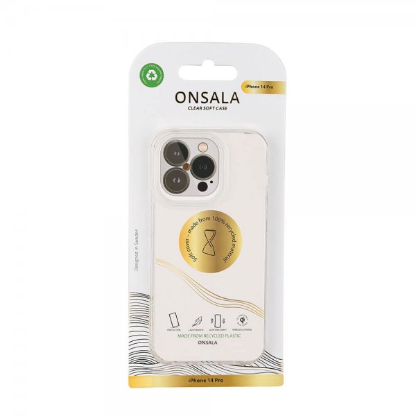 Onsala iPhone 14 Pro Kuori Kierrätetty TPU Läpinäkyvä