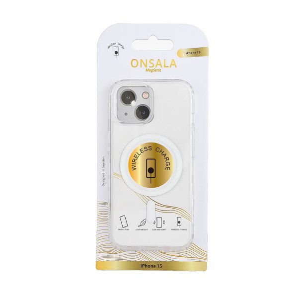 Onsala iPhone 15 -kotelo MagSeries Läpinäkyvä