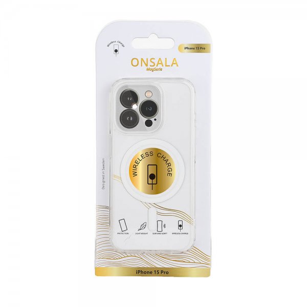 Onsala iPhone 15 Pro MagSeries Läpinäkyvä Kuori