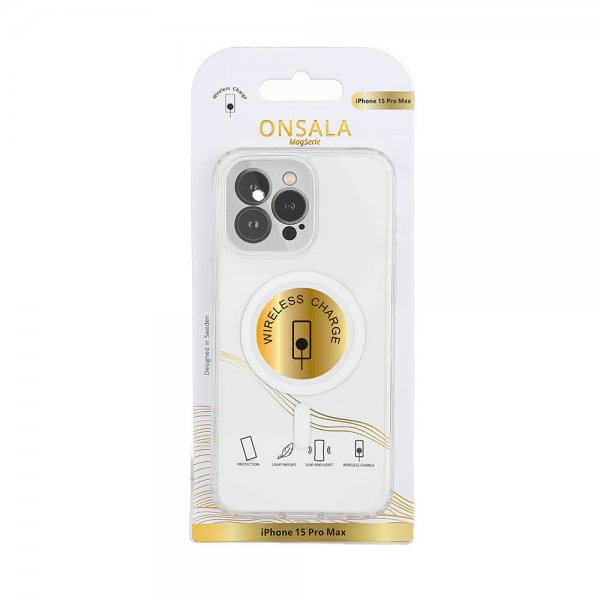 Onsala iPhone 15 Pro Max -suojakuori MagSeries Läpinäkyvä