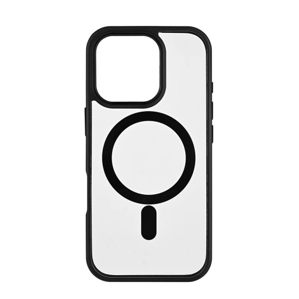 Onsala iPhone 16 Pro Kuori Bumper MagSeries Läpinäkyvä Musta
