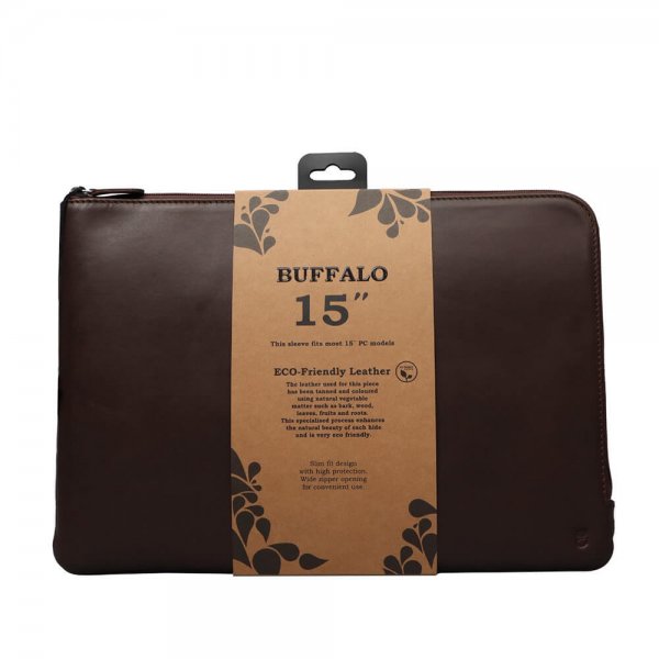 Buffalo Sleeve kannettavan tietokoneen suojakotelo 15" Ruskea