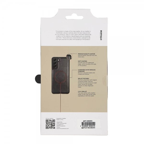 Buffalo Samsung Galaxy S21 FE 2-in-1 Irrotettava lompakkokotelo Musta