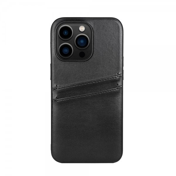 Buffalo iPhone 14 Pro Kuori Takakansi Korttipaikoilla Musta