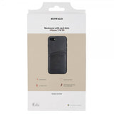 Buffalo iPhone 7/8/SE Kuori Takakansi korttipaikoilla Musta