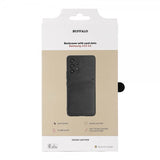 Buffalo Samsung Galaxy A53 5G -suojakuori, jossa korttipaikat, musta