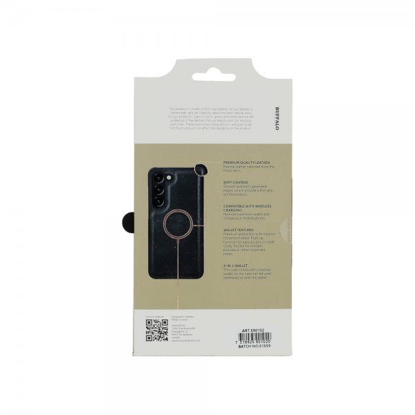 Buffalo Samsung Galaxy S23 Kotelo 2-in-1 Irrotettava Lompakko Musta