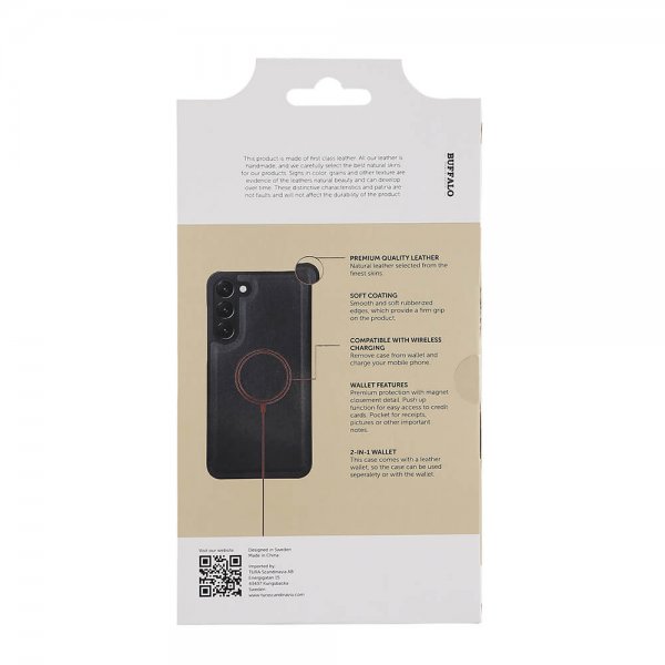 Buffalo Samsung Galaxy S23 Plus 2-in-1 Irrotettava Lompakkokotelo Musta