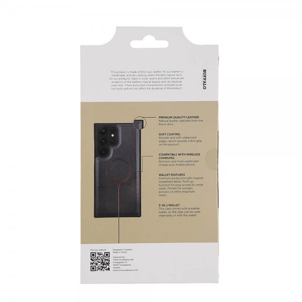 Buffalo Samsung Galaxy S23 Ultra Kotelo 2-in-1 Irrotettava Lompakko Musta