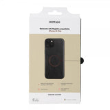 Buffalo iPhone 15 Plus -suojakuori, aitoa nahkaa, MagSeries, musta