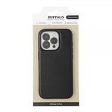 Buffalo iPhone 15 Pro -kuori PU MagSeries, musta