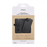 Buffalo iPhone 15 Plus -kotelo 3 korttipaikkaa irrotettava kuori MagSeries musta