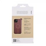 Buffalo iPhone 15 Plus -kotelo, 3 korttipaikkaa, irrotettava kuori, MagSeries, ruskea