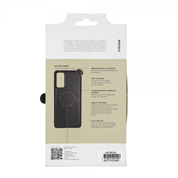 Buffalo Samsung Galaxy S23 FE 2-in-1 Irrotettava Lompakkokotelo Musta