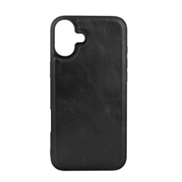 Buffalo iPhone 16 Plus -kotelo, aitoa nahkaa, MagSeries, musta