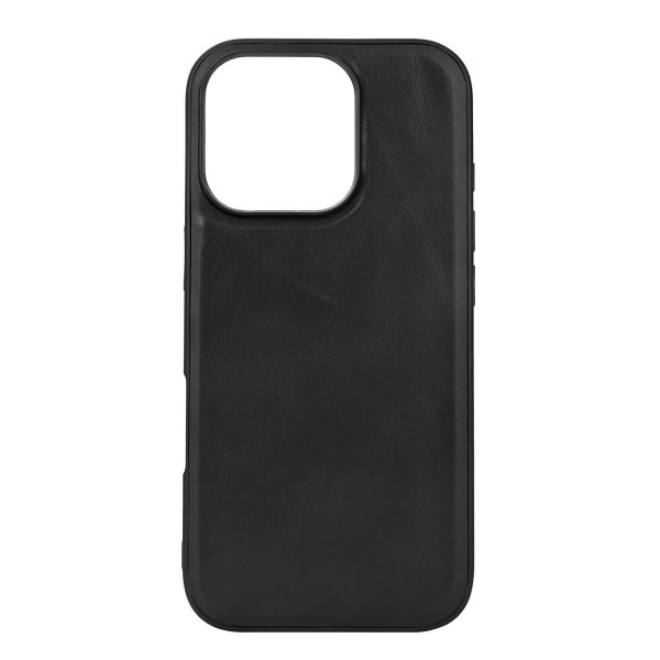 Buffalo iPhone 16 Pro Kuori, Aitoa Nahkaa, MagSeries, Musta